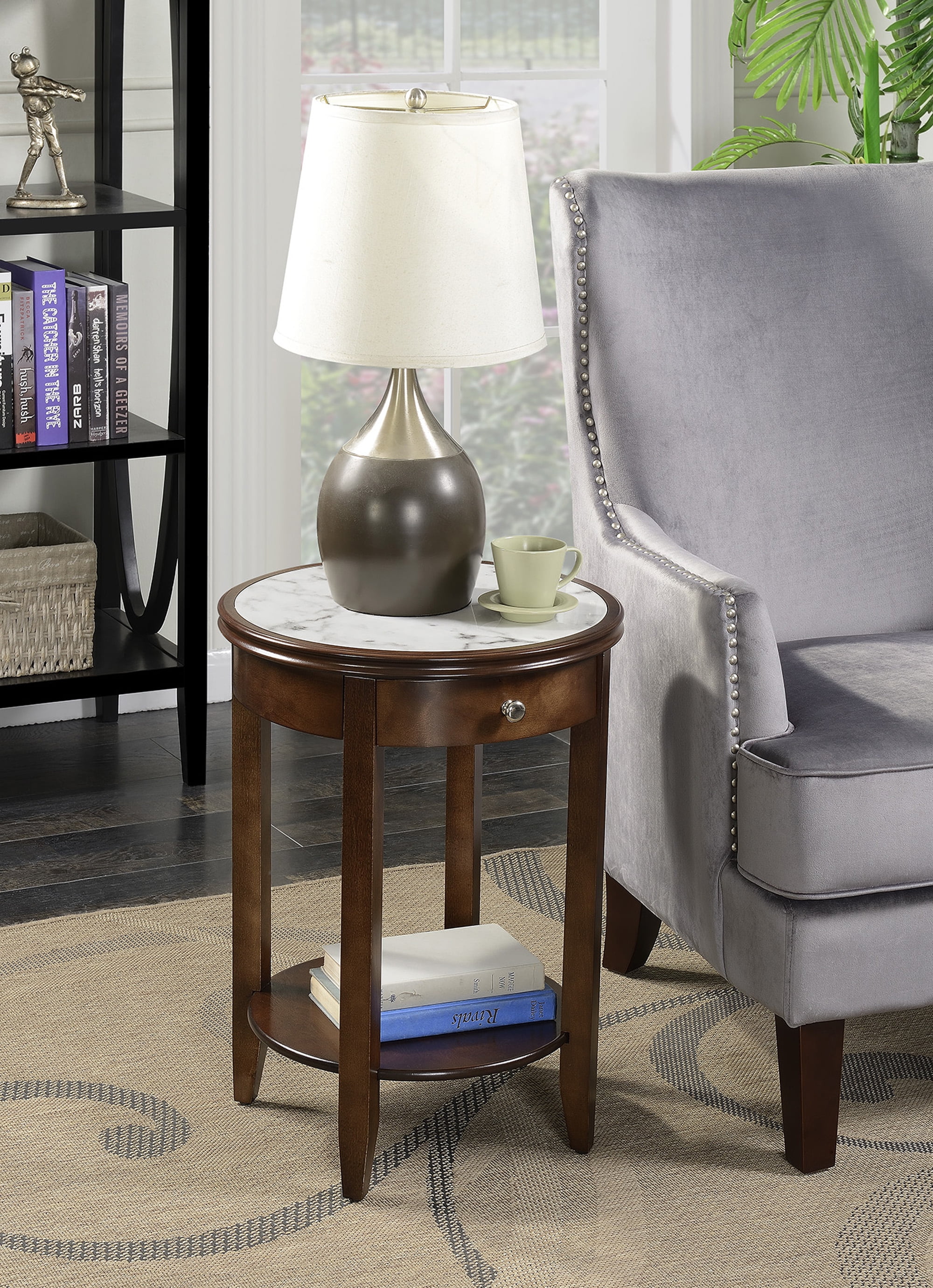 Photo 1 of Convenience Concepts American Heritage Baldwin End Table with Drawer, Multiple Colors
