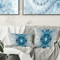 thumbnail image 2 of Designart Light Blue Fractal Pattern - Abstract Throw Pillow - 16x16, 2 of 5