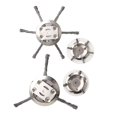 thumbnail image 2 of POINTERTECK 6 Inch Wire Wheel Head Mower Head Universal Weeding Brush Mount Straight Shaft Mower Moss Removal Tool, 2 of 6