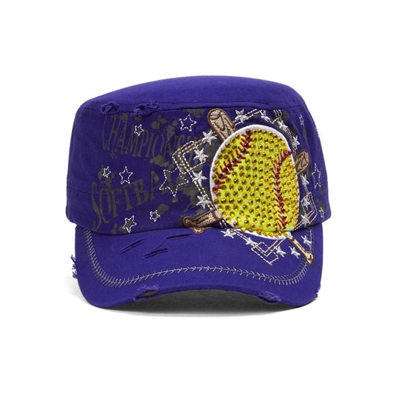Top Headwear Championship Softball Distressed Cadet Cap - Purple