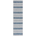 thumbnail image 3 of SAFAVIEH Courtyard Paul Striped Indoor/Outdoor Runner, 2'3" x 12', Grey/Navy, 3 of 13