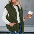 thumbnail image 6 of Diufon Fleece Vest Women Casual Sleeveless Lapel Collar Full Zip Jackets Fall Winter Warm Outerwear with Pockets, 6 of 8