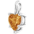 thumbnail image 2 of Pompeii 7mm Citrine Women's Heart Pendant in 14k Gold Necklace 5mm Tall (,), 2 of 4