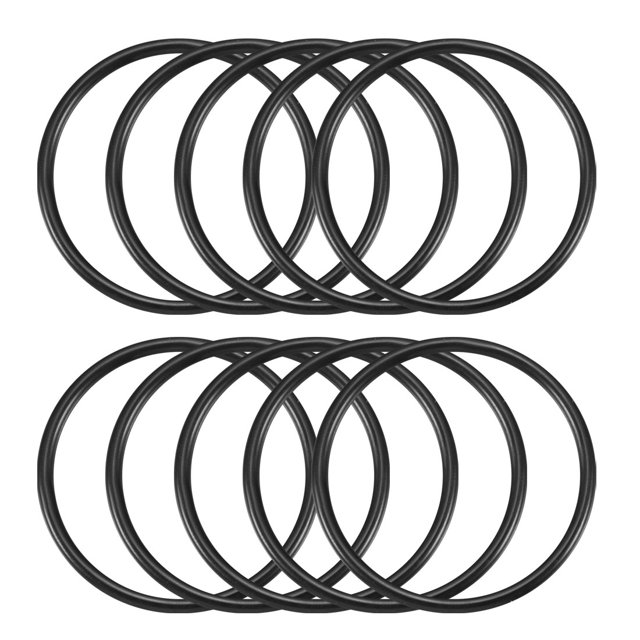 10 Piezas 50mm x 3mm Anillos O de Goma Flexibles Negros, Arandelas, Juntas, Grommets, Sellado de Filtro de Aceite