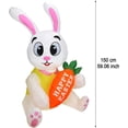 thumbnail image 5 of 4.6FT Inflatable Easter Bunny Outdoor Decorations with Built-in LED Lights, Cute Rabbit & Carrot for Yard, Garden, Lawn, Indoor Easter Party Décor, 5 of 8