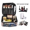 thumbnail image 2 of FORMRS Travel Makeup Bag Large Capacity Train Case Cosmetic Organizer with Adjustable Dividers, Seaside Leaves, 2 of 8