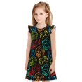thumbnail image 1 of Balery Play Game Start Camisón de princesa para niñas, pijama de algodón con mangas abullonadas, suave y bonito.-X-Large, 1 of 6