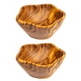 thumbnail image 1 of Rainforest Bowls Star Teak Wood Bowl 2-Pack, 1 of 5