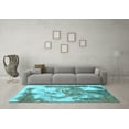thumbnail image 3 of Ahgly Company Indoor Square Abstract Light Blue Modern Area Rugs, 8' Square, 3 of 4