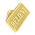thumbnail image 2 of PinMart's Gold Believe Inspirational Motivational Lapel Pin, 2 of 3