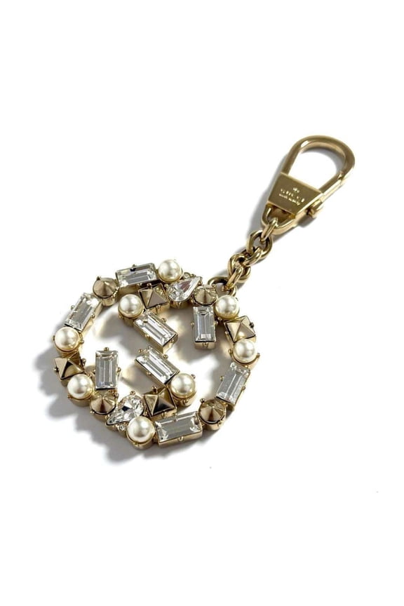 Pre-Owned Gucci Women's Bag Charm Double G Jewel Keychain (Good)