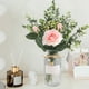 thumbnail image 4 of Ramo de rosas artificiales | Flores de seda sintéticas para arreglos de suelo de boda | Rosas de seda realistas en blanco, rosa, amarillo y verde | Regalo decorativo hipoalergénico, 4 of 6