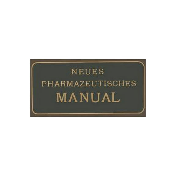 Neues Pharmazeutisches Manual, (Paperback)