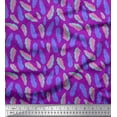 thumbnail image 1 of Soimoi Purple Cotton Duck Fabric Artistic Leaves Print Fabric by the Yard 42 Inch Wide, 1 of 3