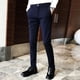 thumbnail image 2 of Pantalones de traje elásticos para hombre, de negocios, con trenzas, 9 pantalones de verano para hombre, de corte ajustado y drapeado, de sastrería social, 2 of 5