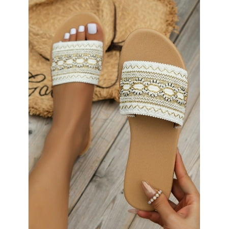 

Colorful Slippers Women Flat Sandals Outdoor Fashionable Lightweight Sexy Party Vacation Beach Shoes