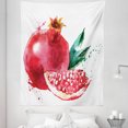 thumbnail image 1 of Fruit Tapestry, Pomegranate Hand Drawn Watercolor Style Paint Yummy Juicy Winter Taste Art, Fabric Wall Hanging Decor for Bedroom Living Room Dorm, 5 Sizes, Magenta Forest Green, by Ambesonne, 1 of 1