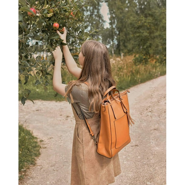 Convertible leather clearance tote