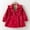 Red, variant on Herrnalise Children's Fashion Long Dress Faux Leather Long Sleeve Skirt Coat Girl's Versatile Top
