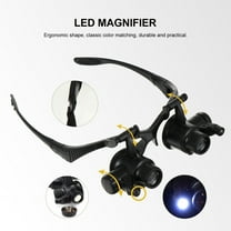 UPKOCH eyeglass magnifiers Head-mounted Magnifying Glass Black Acrylic Interchangeable Lens for Stamp Collectors 1Set