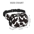 thumbnail image 4 of Fotbe Cow Skin 2 Cangurera Cuadrada con Estampado de Doble Capa, Bolsa de Cintura Ajustable Mini para Hombres y Mujeres, 4 of 9