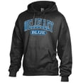 thumbnail image 2 of Men's Comfort Wash  Black Wellesley Blue Lightweight Fleece Pullover Hoodie, 2 of 3