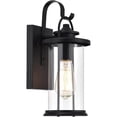 thumbnail image 1 of CHLOE Ainsley Transitional 1 Light Textured Black Outdoor Wall Sconce 13" Height, 1 of 1