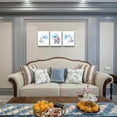 thumbnail image 3 of 3 Piece Modern Blue Flowers Canvas Wall Art for Bedroom Living Room decor,Bathroom Wall Decor,3 Panels framed Wall Watercolor Painting Kitchen Home Decoration Canvas Print Artwork Wall Mural, 3 of 6