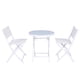 thumbnail image 4 of Costway Set 3 Piezas de Bistró Plegable Set Conversación de Jardín con Mesa y 2 Sillas Juego Muebles para Patio Interior Exterior Blanco, 4 of 8