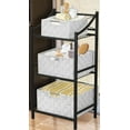 thumbnail image 4 of Decorative & Durable Fabric Storage Baskets, Shelf & Closet Organization - White, 4 of 7