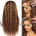 thumbnail image 2 of Peluca ZHUO JIA Highlight Ombre 26 pulgadas Deep Wave HD Lace 180%, 2 of 6