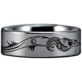 thumbnail image 4 of Wolf and Dragon Tungsten Carbide Ring, 4 of 11