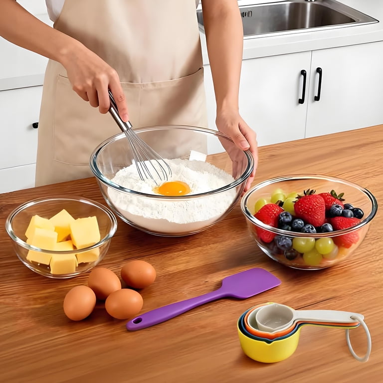 TAIMASI 10-Piece Glass Mixing Bowl Set with Baking Tools photo 3