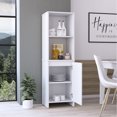 thumbnail image 5 of Kitchen Pantry, White Modern, Single Door, Four Shelves Pantry Cabinet, Modern Style, For, 5 of 5