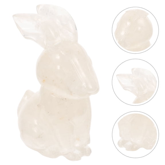 ELAYARD White Resin Figurine for Desktop, Garden, and Landscape Decoration, Cute Animal Statue