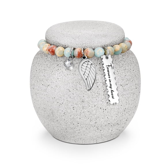 Dletay Mini Urns for Human Ashes Memorial Ceramic Small Cremation Urns for Human Ashes Keepsake Funeral Sharing