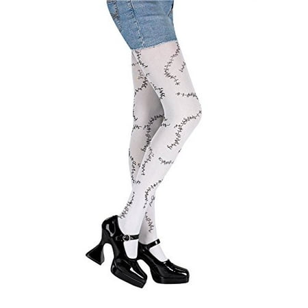 White Stitched Pantyhose Adult Halloween