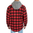 thumbnail image 3 of Sherpa-Lined Hooded Flannel Shirt-Jacket, 3 of 5