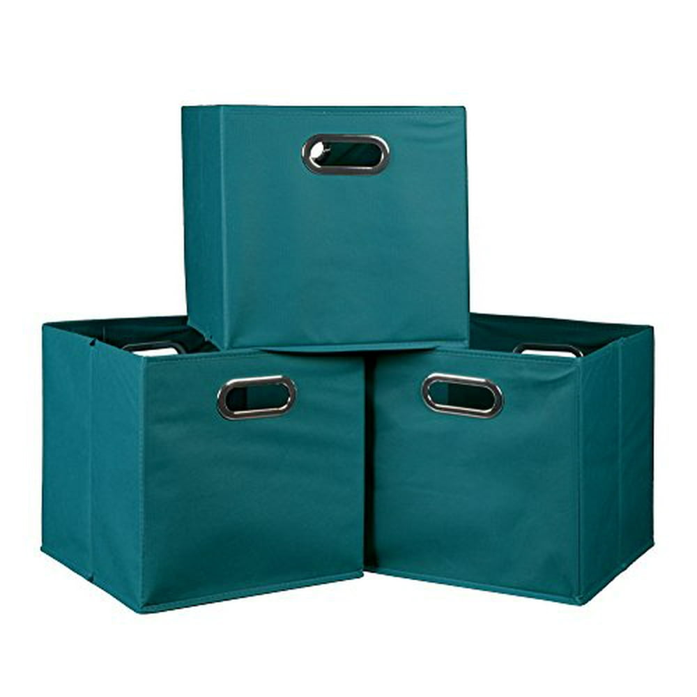 Niche Niche Cubo Set of 3 Foldable Fabric Storage Bins Teal