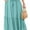 03Aqua Sea, variant on Women's Plus Size Casual High Waist Tie Front Long Skirts with Pockets Flowy Summer Pleated Tiered Elastic Skirt