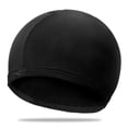 thumbnail image 3 of Harhinhe 8 paquetes de gorro de natación de nailon para hombre y mujer, gorro de natación de tela de spandex negro puro, gorro de natación para adultos, 3 of 7