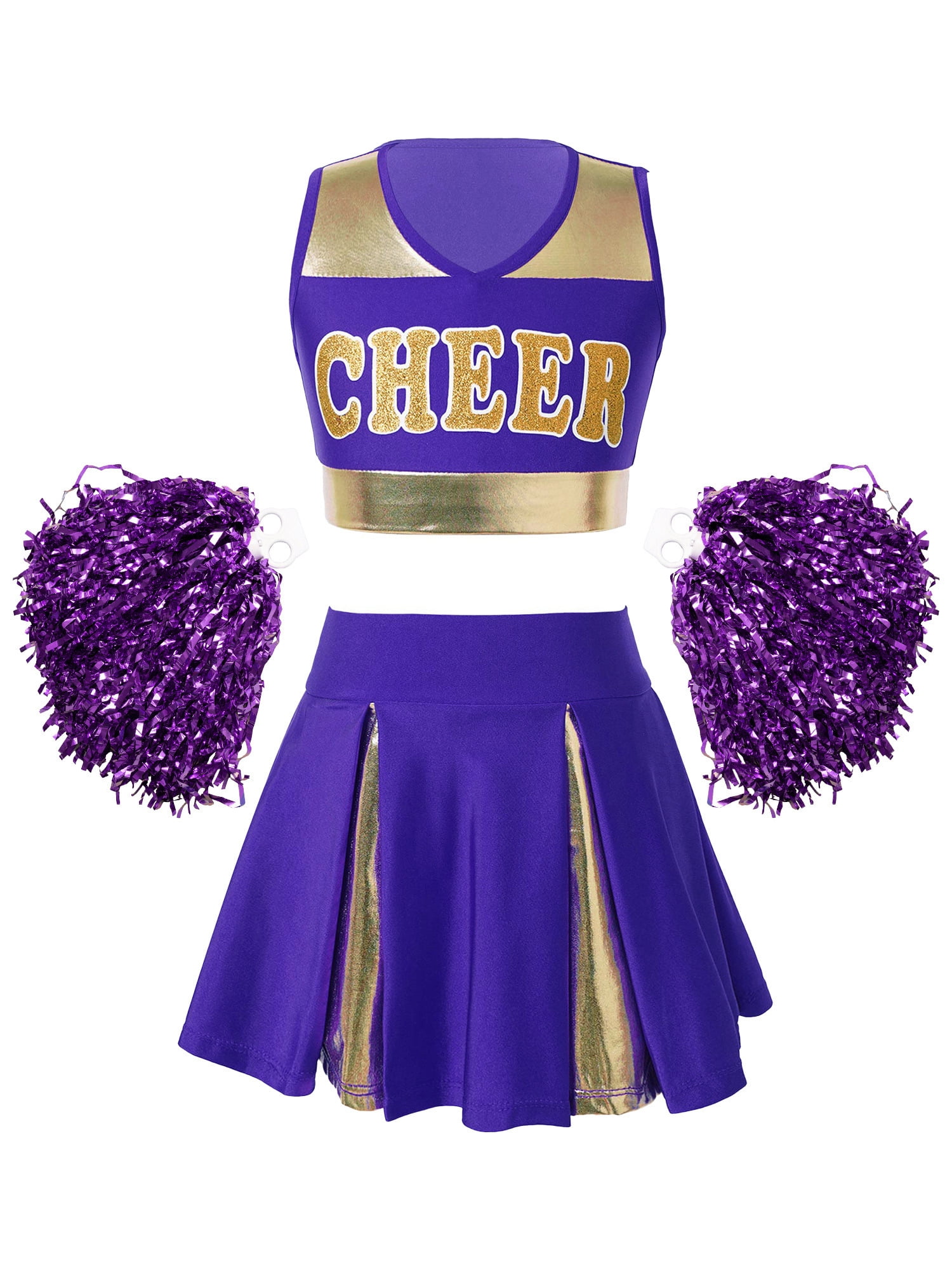 iiniim Kids Girls Cheer Leader Costume Halloween Cosplay Cheerleading