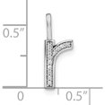 thumbnail image 3 of 14K White Gold Diamond Lower Case Letter R Initial Pendant (Width 5.81) (Length 15.58) - Jbsp, 3 of 5