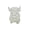 White, variant on Glow in the Dark Highland Cow Resin Craft Figurine - Green