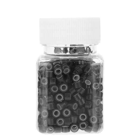 BESTYASH 500 Pieces Black Aluminum Hair Extension Clamps with Silicone Grip for Crochet Braids, Ideal for Women and Professional Hair Stylists