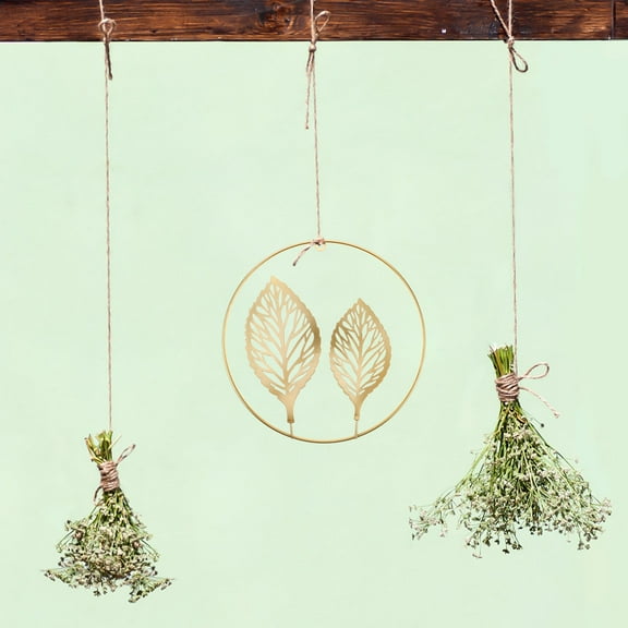 OUNONA Leaf Wall Hanging Decor Artificial Leaf Wall Sculpture Tropical Leaves Metal Wall Art For Home Office Bedroom Entryway Decor