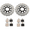 Black, variant on Front Brake Discs Rotors Pads For KAWASAKI Ninja ZX14R / ABS 06-22 ZG1400 ABS Concours 14