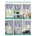 thumbnail image 5 of Purple Gray Tie Up Curtains for Windows 45 Inch Length Balloon Curtains Kitchen Adjustable Balloon Window Shade Vintage Farmhouse Ombre Wooden Grain Tie Up Valance Bathroom Curtain Window 52"x45", 5 of 6