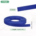 thumbnail image 3 of 2-Rollos de caña de tejido de papel, 11 yardas x 0.6 pulgadas, material de caña de ratán de papel de 12 capas [Azul], 3 of 7