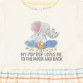 thumbnail image 4 of Inktastic My Pop Pop Loves Me to the Moon and Back Elephants in Clouds Girls Baby Dress, 4 of 5
